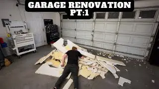 Dream Garage Build| Part 1( Demolition/ Garage Door Insulation)