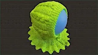 Knitting hat-helmet for a child. Part 1.
