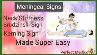 Meningeal Signs (Nuchal Rigidity, Brudzinke Sign, Kerning Sign) Made Easy