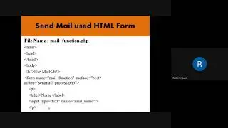 Send mail using HTML Form in PHP