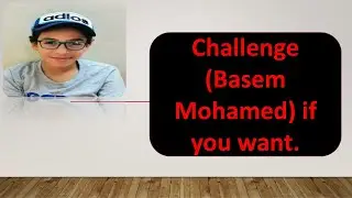 A challenge with Basem Mohamed