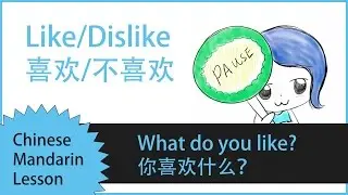 Chinese Mandarin Lesson - Like and Dislike - What do you like?