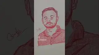 my sketch draw by @viveksondhiya #sketch #potrait #artist #pen #copy #red #famousshorts #hit #trend