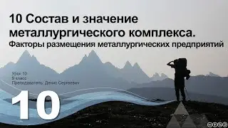 10 Состав и значение металлургического комплекса  Факторы размещения