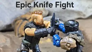 Most Epic Knife Fight Ever Stop Motion!! (not really 😅) Mega Construx! #shorts #short #new #trending