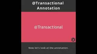 @Transactional Annotation with Spring Boot