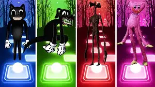 Cartoon Cat VS Cartoon Dog VS Siren Head VS Poppy Playtime Kissy Missy - Tiles Hop EDM