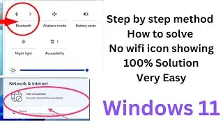 How to fix Wifi not working | No wifi networks found | Wifi Icon not showing  | Windows 11