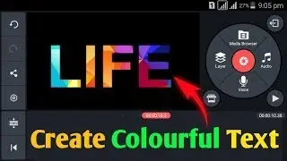 How to Make Colorfull Text In Kinemaster || Color Changing Awesome Animation Trick