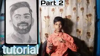 Virat kholi drawing tutorial part 2
