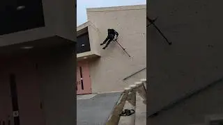 crazy extreme pogo sticking parkour