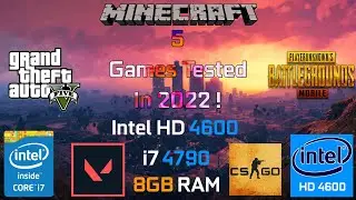 Intel HD 4600 + i7 4790 : Test in 5 Games Without Graphic Card | i7 4790 Gaming