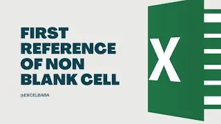 first reference of non blank cell #excel #exceltutorial #exceltips #excelsolutions