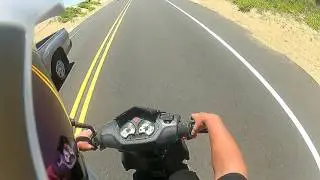 Passing Traffic on a 2013 GMW 50cc Scooter