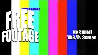 Copyrightfree Stock Footage - No Signal Vhs TV Screen Colour bars