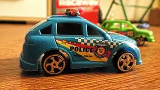 Plastic Toy Cars Riding by Themselves
