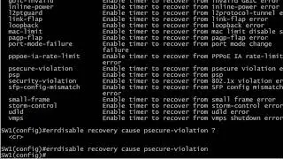 211 EW 6  Port Security Sticky Addresses Errdisable Recovery