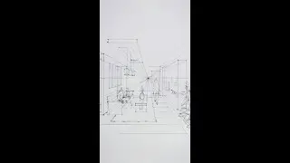 Dibujo de perspectiva interior