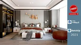 Bathroom Interior Design | Sketchup 2021 Vray 5 Interior Full Sitting  #01