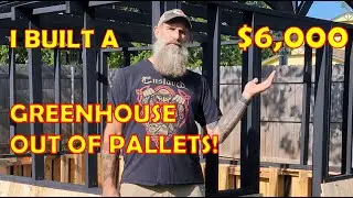 I BUILT A $6000 GREENHOUSE OUT OF PALLETS | PART 1