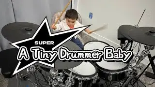 A Tiny Drummer Baby 1.5 year old
