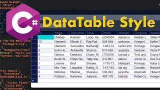 DataTable Style in C# Visual Studio 2022