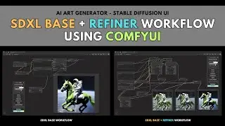 SDXL Base + Refiner workflow using ComfyUI | AI art generator