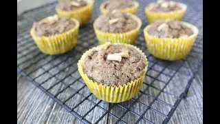 Sugar Free Sourdough Banana  Apple Muffiins