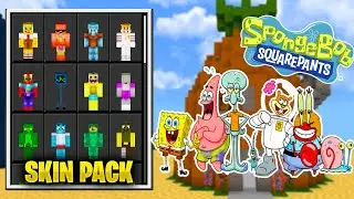 👀🧽SKIN PACK de BOB ESPONJA para MINECRAFT PE🧽👀Bedrock