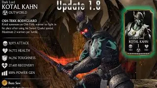 Dark Lord Kotal Kahn Review:Update 1.8 Mortal kombat x Android/ios.!