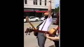 Westboro Baptist Church protest FUNNY BANJO MONKEY DRIVES WESTBORO AWAY!! MUST SEE