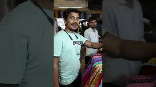 Trying CLOTHES on INDIAN STREET MARKET #shorts #india