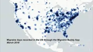 Migraines Recorded by Migraine Buddy Users in the USA - March 2018