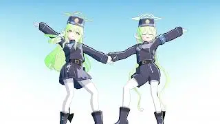 【Blue Archive/MMD】 III【宝鐘マリン＆こぼ・かなえる [Shupogaki  Twins Hikari & Nozomi]  - Model Download