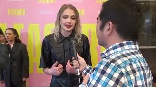 Sofia Kappel Red Carpet Interview for Pleasure