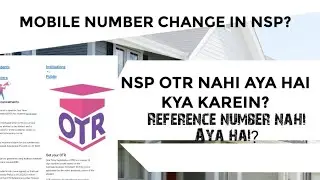 DIDN'T RECIEVE OTR / REFERENCE NUMBER FROM NSP|| HOW TO GENERATE SCHOLARSHIP OTR???
