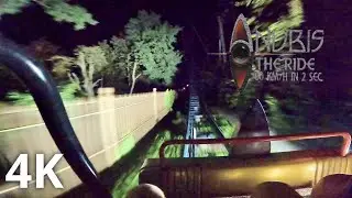 Anubis POV 4K60 FPS // Plopsaland De Panne - Frontseat, (Night)