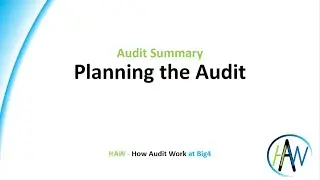 7.2 Audit Summary - Planning the Audit * Preview