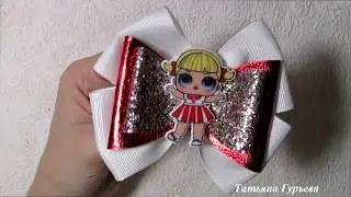 Бантики из кожзама с куколкой Лол, bows Lol DIY