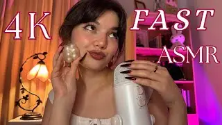 ASMR In 4k | High Quality Fast & Aggressive Triggers For Tingles ( Mouth Sounds, Mic Scratching, + )