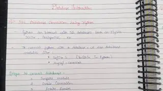 Python Lec 16 || Database Interaction | SQL Databases connection using Python | Creating & Searching