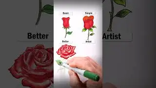 Draw Roses! #art #drawing #shorts #rose #flowers #howtodraw #easydraw