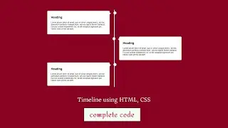 Timeline Ui with HTML, CSS || Complete code