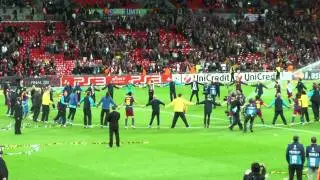 Abidal lifting the Trophy - Barça Celebrate CL Win - Wembley 2011
