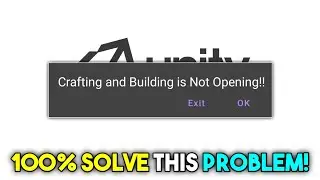 Crafting and Building Not Opening Problem Solve | Crafting and Building Problem