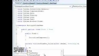 Create Multiple Forms in Visual C# (c sharp with voice explanation in Visual studio 2008)