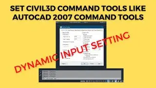 Civil3D Dynamic Input - how to set civil3d dynamic display
