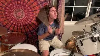 Teen plays Foo Fighters - Enough Space (drum cover)