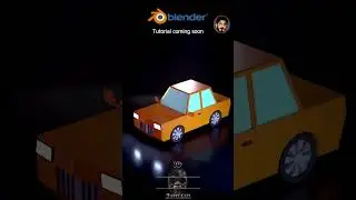 Low Poly Car Design Render | Blender Reel #shorts #blender