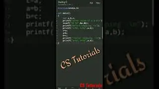 Program to swap two numbers | C | 
